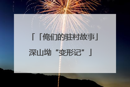 「俺们的驻村故事」深山坳“变形记”