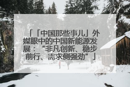「中国那些事儿」外媒眼中的中国新能源发展：“非凡创新、稳步前行、需求侧强劲”