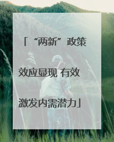 “两新”政策效应显现 有效激发内需潜力
