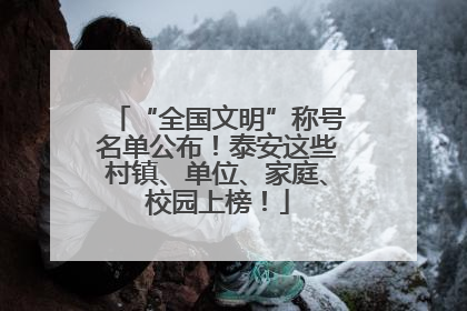 “全国文明”称号名单公布！泰安这些村镇、单位、家庭、校园上榜！