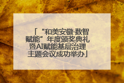 “和美安徽·数智赋能”年度颁奖典礼暨AI赋能基层治理主题会议成功举办