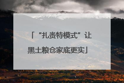 “扎赉特模式”让黑土粮仓家底更实