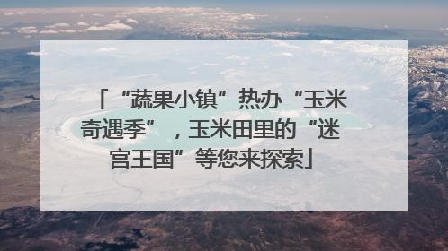 “蔬果小镇”热办“玉米奇遇季”，玉米田里的“迷宫王国”等您来探索