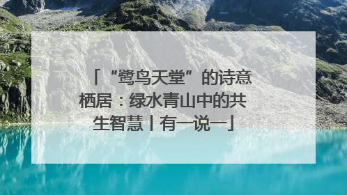 “鹭鸟天堂”的诗意栖居：绿水青山中的共生智慧丨有一说一