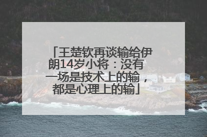 王楚钦再谈输给伊朗14岁小将：没有一场是技术上的输，都是心理上的输