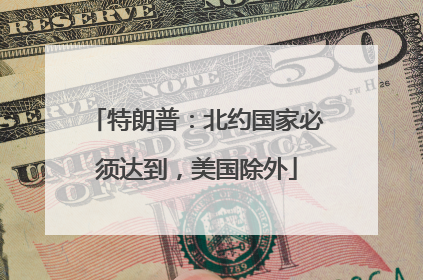 特朗普：北约国家必须达到，美国除外
