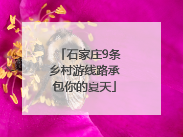 石家庄9条乡村游线路承包你的夏天
