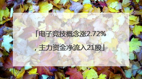 电子竞技概念涨2.72%，主力资金净流入21股