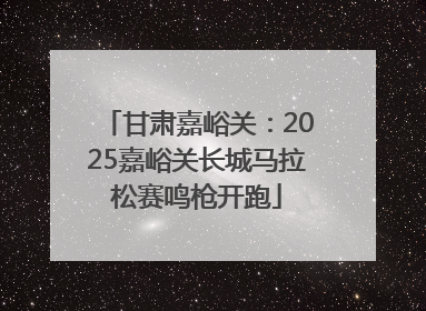 甘肃嘉峪关：2025嘉峪关长城马拉松赛鸣枪开跑