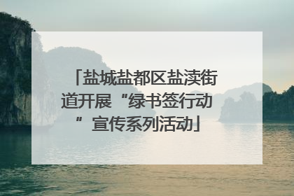 盐城盐都区盐渎街道开展“绿书签行动”宣传系列活动