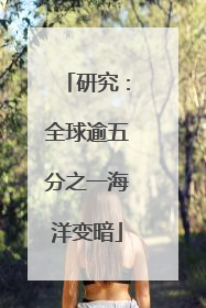 研究：全球逾五分之一海洋变暗