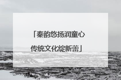 秦韵悠扬润童心 传统文化绽新蕾