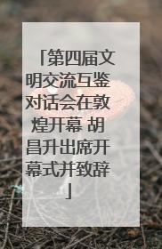 第四届文明交流互鉴对话会在敦煌开幕 胡昌升出席开幕式并致辞