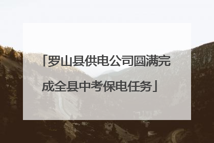 罗山县供电公司圆满完成全县中考保电任务