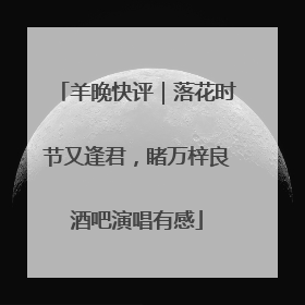 羊晚快评｜落花时节又逢君，睹万梓良酒吧演唱有感