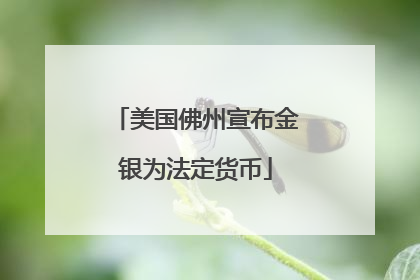 美国佛州宣布金银为法定货币