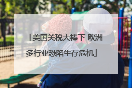美国关税大棒下 欧洲多行业恐陷生存危机