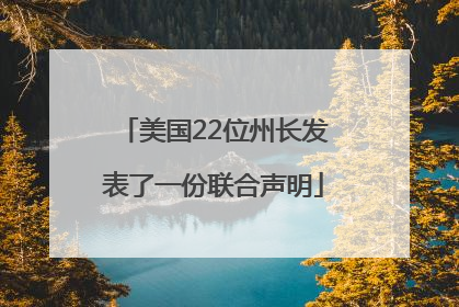 美国22位州长发表了一份联合声明