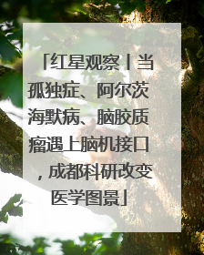 红星观察丨当孤独症、阿尔茨海默病、脑胶质瘤遇上脑机接口，成都科研改变医学图景