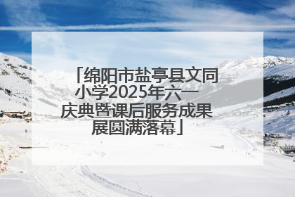 绵阳市盐亭县文同小学2025年六一庆典暨课后服务成果展圆满落幕