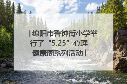 绵阳市警钟街小学举行了“5.25”心理健康周系列活动