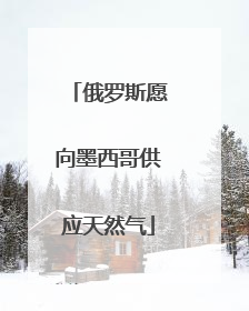 俄罗斯愿向墨西哥供应天然气