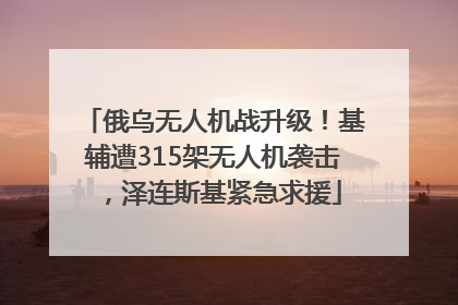 俄乌无人机战升级！基辅遭315架无人机袭击，泽连斯基紧急求援