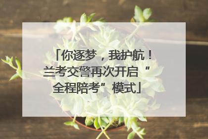 你逐梦，我护航！兰考交警再次开启“全程陪考”模式