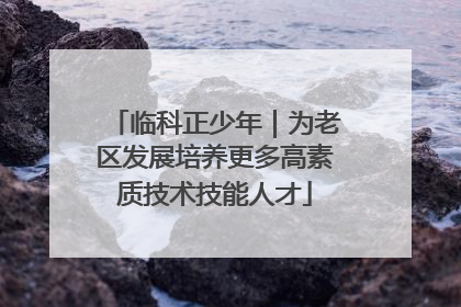 临科正少年｜为老区发展培养更多高素质技术技能人才