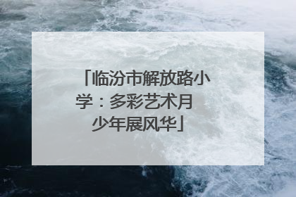 临汾市解放路小学：多彩艺术月 少年展风华