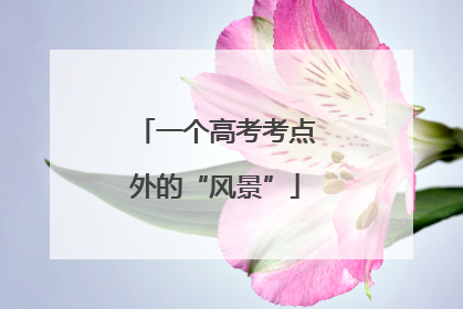 一个高考考点外的“风景”