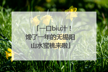 一口biu汁！馋了一年的无锡阳山水蜜桃来啦
