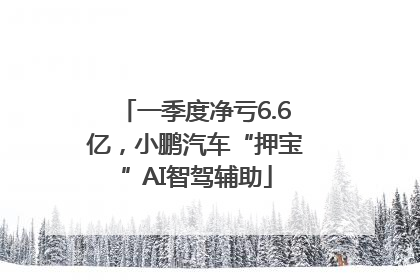一季度净亏6.6亿，小鹏汽车“押宝”AI智驾辅助