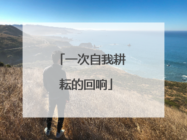 一次自我耕耘的回响