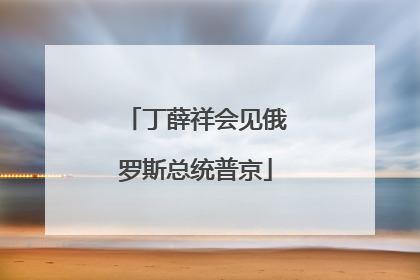 丁薛祥会见俄罗斯总统普京