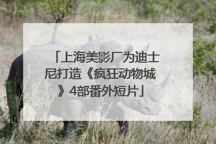 上海美影厂为迪士尼打造《疯狂动物城》4部番外短片