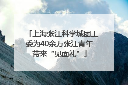上海张江科学城团工委为40余万张江青年带来“见面礼”