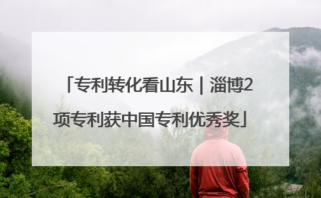 专利转化看山东｜淄博2项专利获中国专利优秀奖