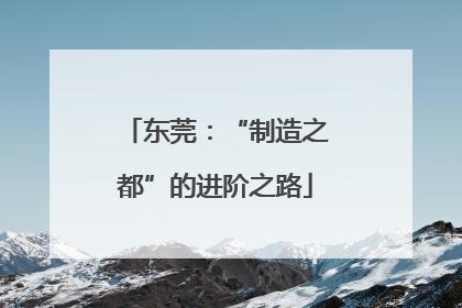 东莞：“制造之都”的进阶之路