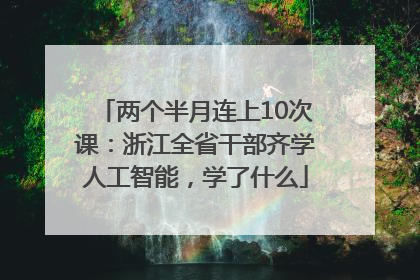 两个半月连上10次课：浙江全省干部齐学人工智能，学了什么