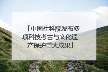 中国社科院发布多项科技考古与文化遗产保护重大成果