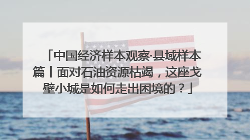 中国经济样本观察·县域样本篇丨面对石油资源枯竭，这座戈壁小城是如何走出困境的？