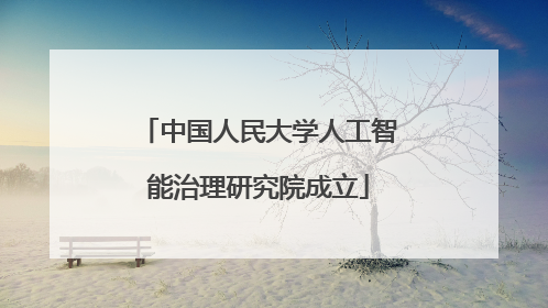 中国人民大学人工智能治理研究院成立