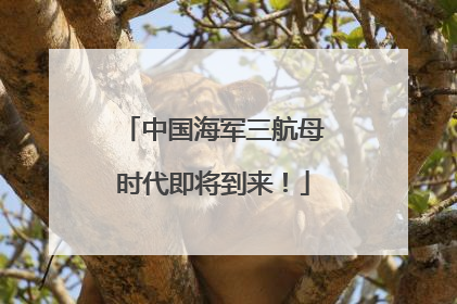 中国海军三航母时代即将到来！