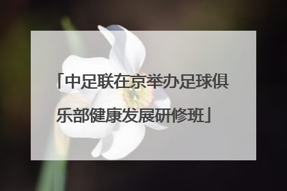 中足联在京举办足球俱乐部健康发展研修班