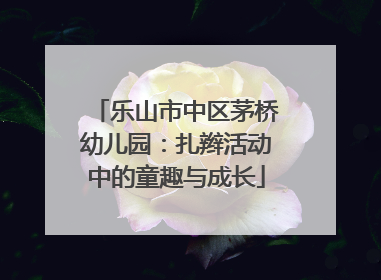 乐山市中区茅桥幼儿园：扎辫活动中的童趣与成长