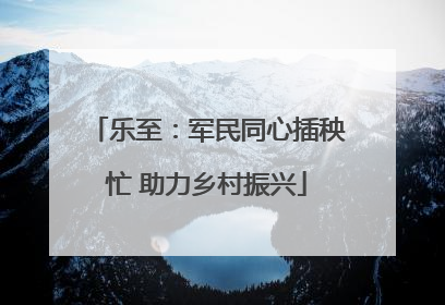 乐至：军民同心插秧忙 助力乡村振兴