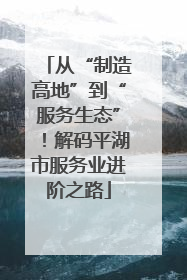 从“制造高地”到“服务生态”！解码平湖市服务业进阶之路