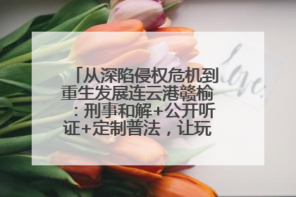 从深陷侵权危机到重生发展连云港赣榆：刑事和解+公开听证+定制普法，让玩具公司回到正轨