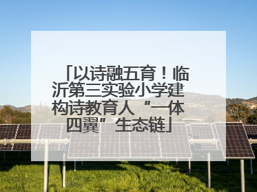 以诗融五育！临沂第三实验小学建构诗教育人“一体四翼”生态链